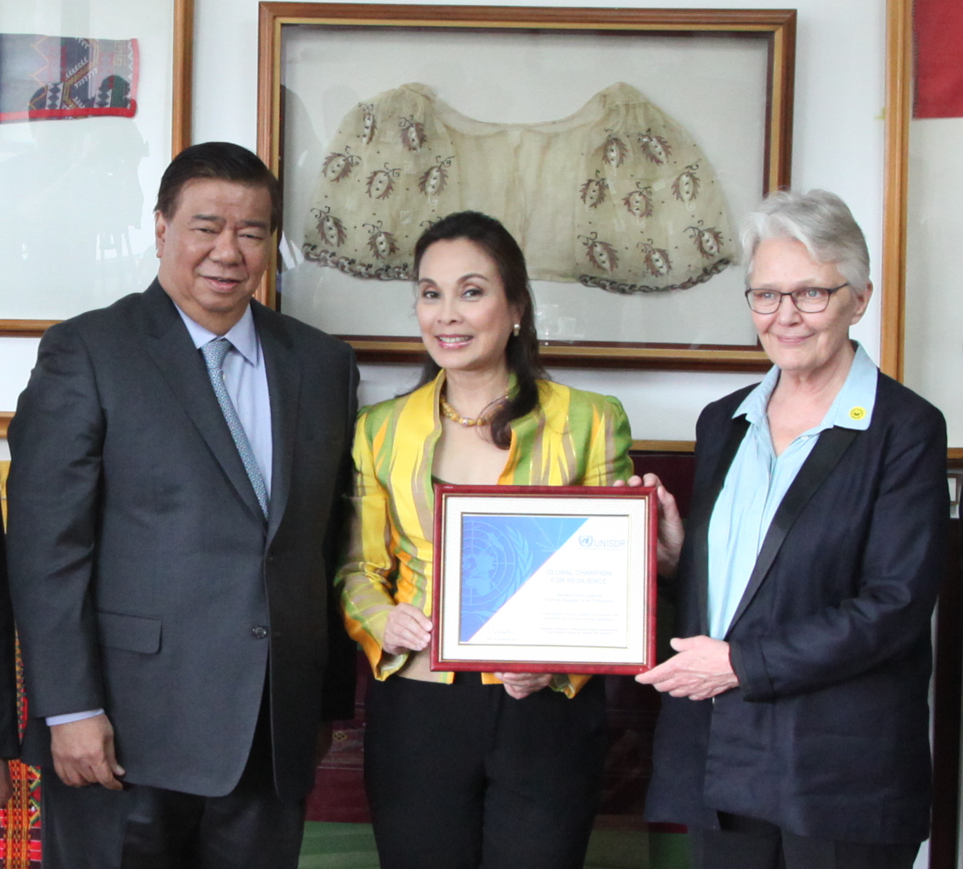 Legarda Formally Accepts Appointment as UN Global Champion for Resilience