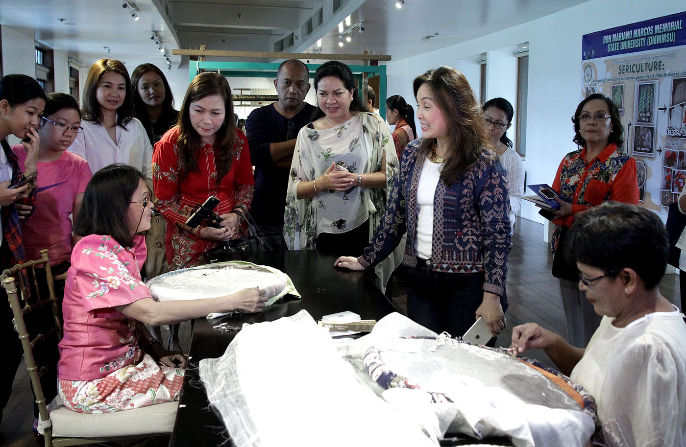 Legarda at Weaving Demonstrations at the National Museum