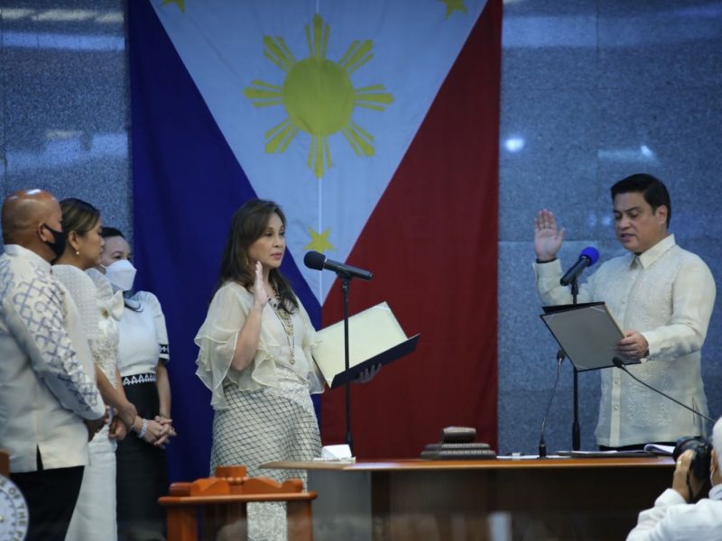 Senator Loren Legarda was elected as Senate President Pro-Tempore as the Philippine Senate convened for the opening of the 19th Congress.